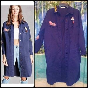 Korirl Patch Denim Coat